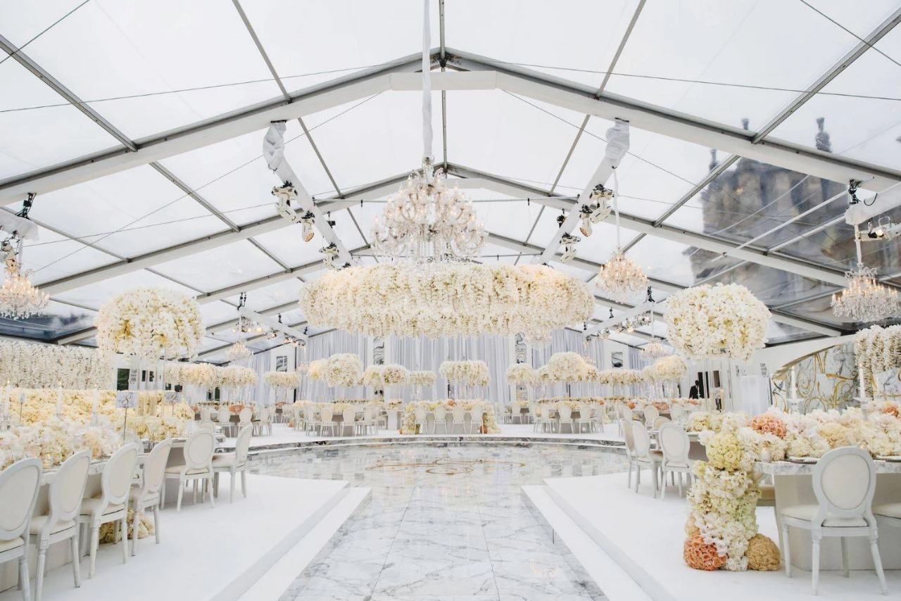 An elegant event setup in a historic London venue, planned by Beyond Horizons